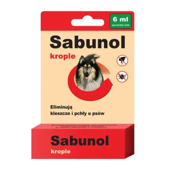 Laboratorium DermaPharm Sabunol Krople Przeciw Pchłom I Kleszczom 6ml