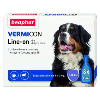 BEAPHAR VERMICON Line-on Pies L Powyżej 30kg 3x4,5ml