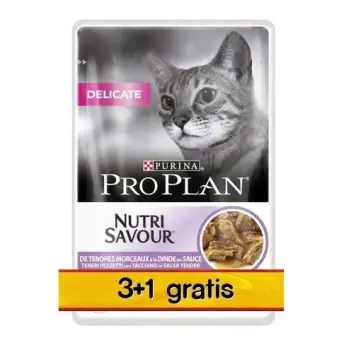 Purina Pro Plan Delicate indyk dla kota 4x85g (3+1 GRATIS)