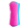 PET TEEZER De-Shedding & Dog Grooming Brush Blue And Pink L