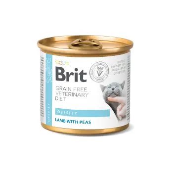 Brit Grain Free Veterinary Diet Cat Obesity Jagnięcina I Groszek 200g