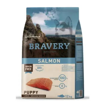 Bravery Grain Free Puppy Medium Large Salmon 12kg