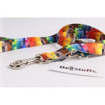 DogStuffs Smycz Regulowana – Piksele 25mm/220cm