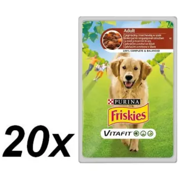 FRISKIES Pies Adult Sos Jagnięcina & Marchewka 20x100g