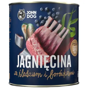 John Dog Berry Junior Jagnięcina Ze Śledziem I Borówkami 800g