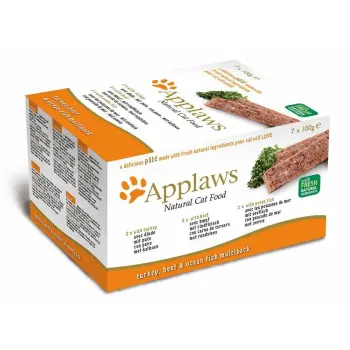 APPLAWS Turkey, Beef And Ocean Fish Pate 7x100g