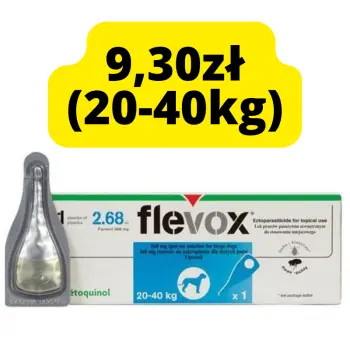 Vetoquinol Flevox L Na Pchły I Kleszcze Dla Psów 20-40kg 1x2,68ml