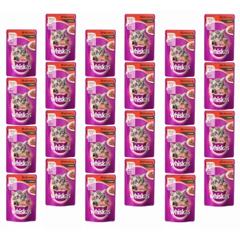 WHISKAS Junior wołowina w sosie 24 x 100 g