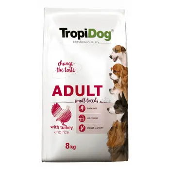 Tropidog Premium Adult Small Breeds Z Indykiem I Ryżem 8kg