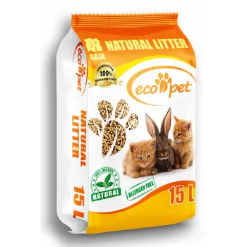 Eco-Pet Gaja Drewniany Żwirek Dla Kota I Ściółka Dla Małych Zwierząt 10kg/15l