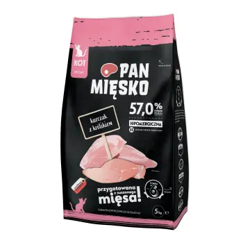 PAN MIĘSKO Kurczak Z Królikiem Dla Kociąt XS 5kg