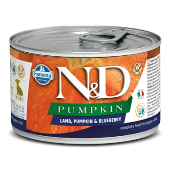 Farmina N&D Pumpkin Grain Free Canine Lamb Pumpkin & Blueberry Puppy Mini 140g