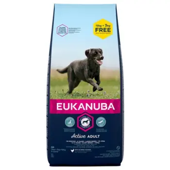 Eukanuba Adult Large Breed Chicken 18kg (15+3kg GRATIS)