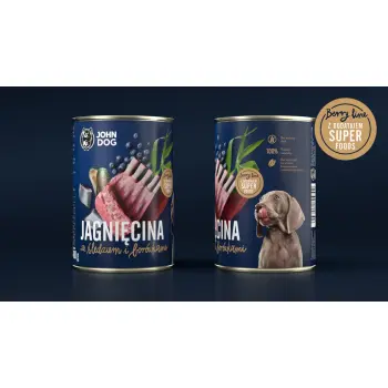 John Dog Berry Junior Jagnięcina Ze Śledziem I Borówkami 400g