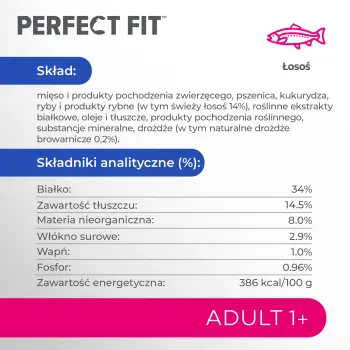 PERFECT FIT Adult 1+ Z Łososiem 750g