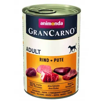 Animonda GranCarno Adult Dog Wołowina + Indyk 400g