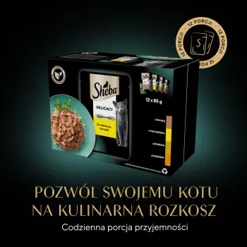 Sheba Saszetka Delicacy In Jelly Smaki Drobiowe 12x85g