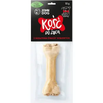 John Dog Kość Do Żucia Z Dodatkiem Żwaczy Wołowych 12cm