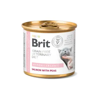 Brit Grain Free Veterinary Diet Cat Hypoallergenic Łosoś I Groszek 200g