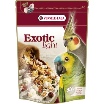 Versele-Laga Exotic Light - Mieszanka Z Prażonymi Ziarnami Dla Dużych I Średnich Papug 750g