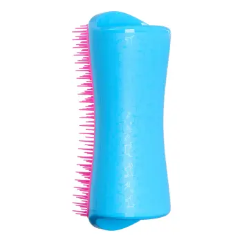 PET TEEZER De-Shedding & Dog Grooming Brush Blue And Pink L