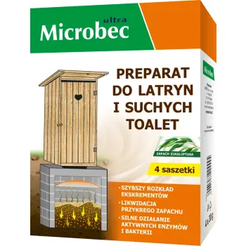 Bros Microbec Ultra Preparat Do Latryn I Suchych Toalet 4x30g