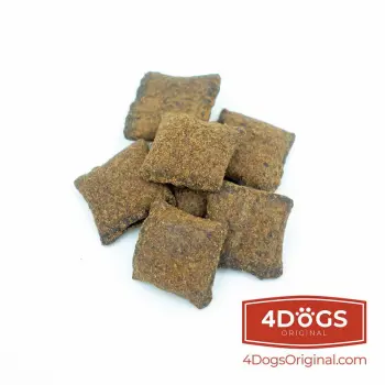 4DOGS Original Nadziewane Ciasteczka Dla Psa Wzmacniające Skórę I Sierść 60g