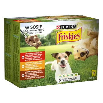 FRISKIES Vitafit Adult Karma dla psów w sosie 12x100g