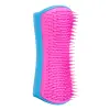 PET TEEZER De-Shedding & Dog Grooming Brush Blue And Pink L