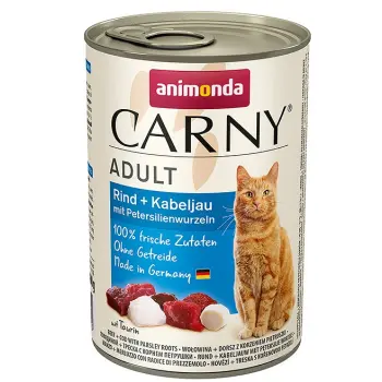 Animonda Cat Carny Adult Wołowina + Dorsz Z Pietruszką 400g