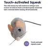 Petstages Squeak Squeak Mouse Plush Cat Toy - Myszka piszcząca