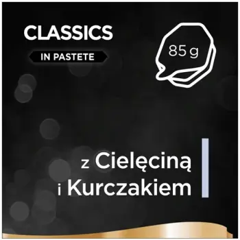 SHEBA® Classics 44x85g z Cielęciną i Kurczakiem - mokra karma dla kotów w pasztecie (30+14 Gratis)