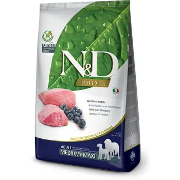 Farmina N&D Prime Canine Adult Medium&Maxi Lamb & Blueberry 2,5kg