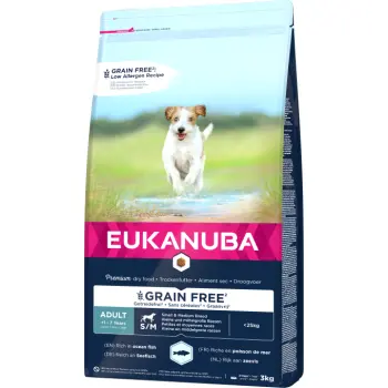 Eukanuba Adult Small&Medium Grain Free Łosoś 3kg