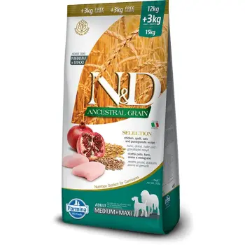 Farmina N&D Ancestral Selection Dog Chicken&Pomegranate Adult Medium & Maxi 15kg