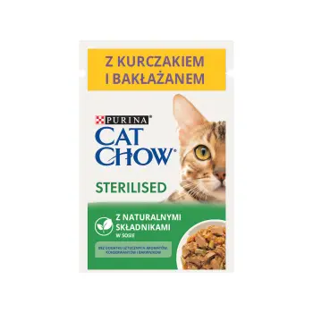 Purina Cat Chow Sterilised Karma Z Kurczakiem I Bakłażanem W Sosie 85g