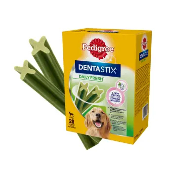 PEDIGREE® DentaStix™ Daily Fresh – karma uzupełniająca o smaku kurczaka, dla psów dużych ras– 4x270g