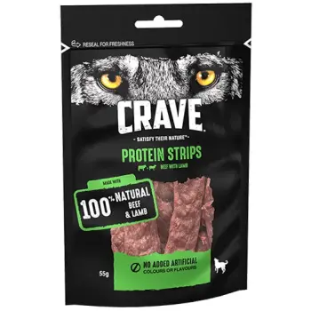 Crave Protein Strips Wołowina Z Jagnięciną 55g