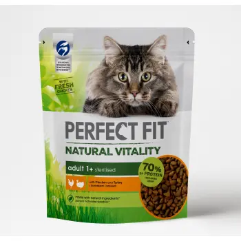 PERFECT FIT Natural Vitality Adult 1+ Z Kurczakiem I Indykiem 650g