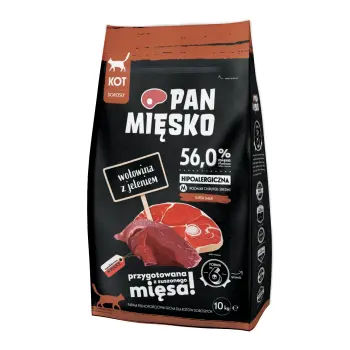 PAN MIĘSKO Wołowina Z Jeleniem M Dla Kota 10kg