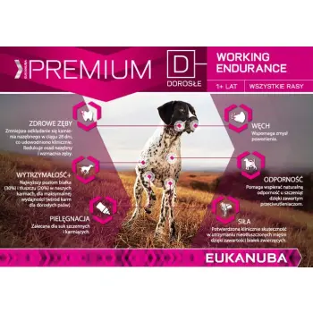 Eukanuba Dog Dry Premium Working & Endurance Chicken Bag 15kg