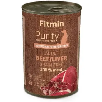 Fitmin Dog Purity Tin Beef With Liver 400g