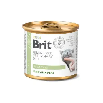 Brit Grain Free Veterinary Diet Cat Diabetes Jagnięcina Z Groszkiem 200g