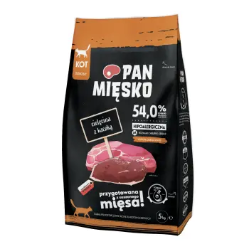 PAN MIĘSKO Cielęcina Z Kaczką M Dla Kota 5kg