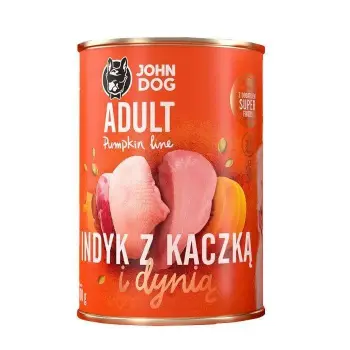 John Dog Pumpkin Line Adult Indyk Z Kaczką I Dynią 400g