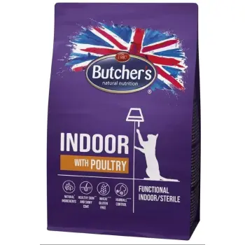 Butcher's Functional Cat Dry Indoor Z Drobiem 800g