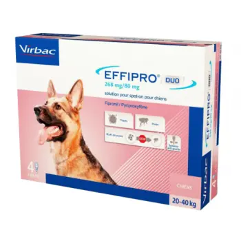 Virbac EFFIPRO Duo Pies L 20-40kg 4x2,68ml