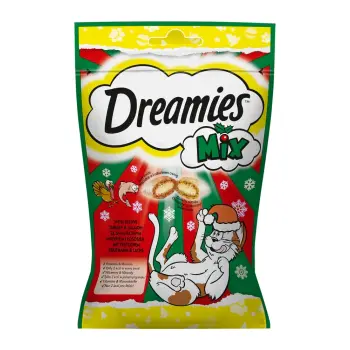 DREAMIES Mix Limitowany Świąteczny Przysmak Dla Kotów Z Indykiem I Łososiem 60g