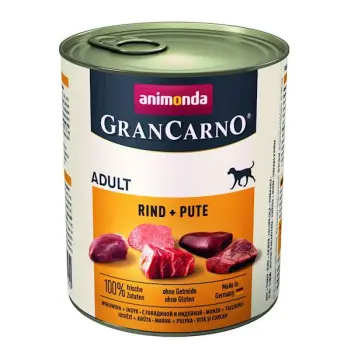 Animonda GranCarno Adult Dog Wołowina + Indyk 800g