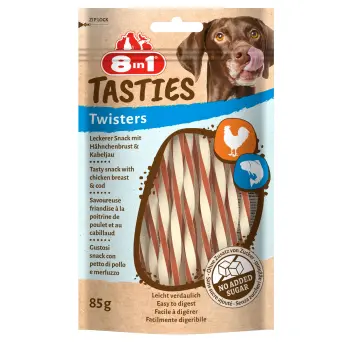 8in1 Przysmak Tasties Twisters 85g